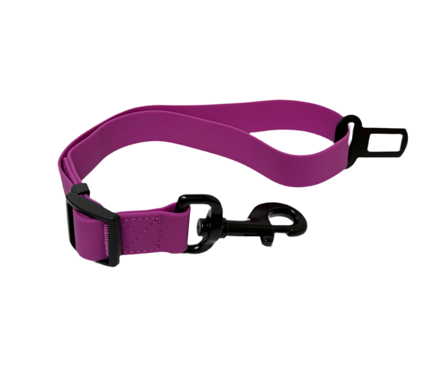 Purple Fuchsia Waterproof Full Set- Lead + Collar + Harness + Seat Belt