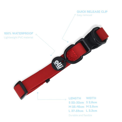 Lead + Collar Bundle- Candy Red