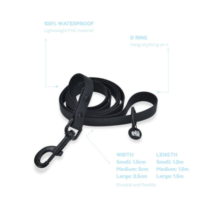 Lead + Collar Bundle- Neutral Black