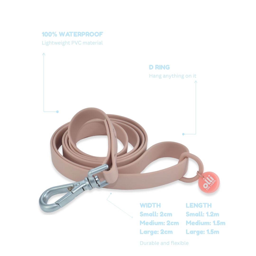 Lead + Collar Bundle- Pale Pink