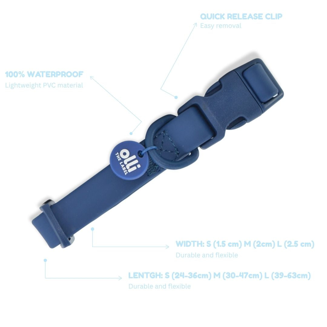 Everyday Set - Lead + Collar + Poop Bag Bundle - Berry Blue