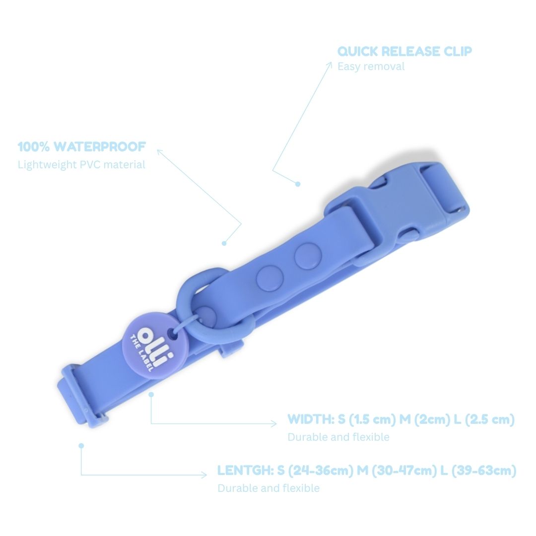 Waterproof Dog Collar – Periwinkle Purple