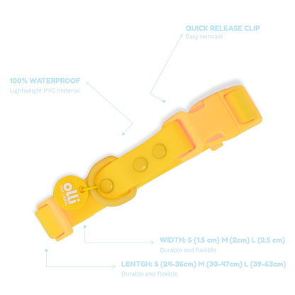 Waterproof Dog Collar – Mango Yellow