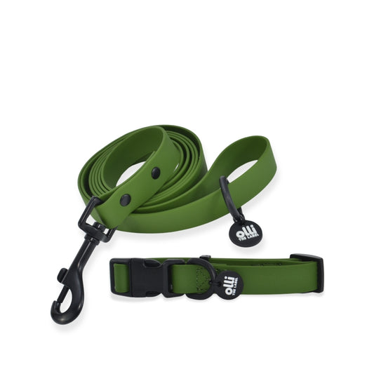 Camo Green Pawfect Pair- Waterproof Lead + Collar
