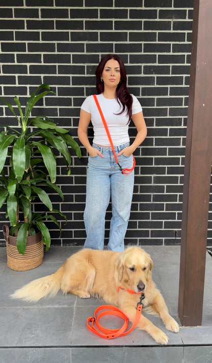 Waterproof Dog Harness – Neon Orange – Adjustable