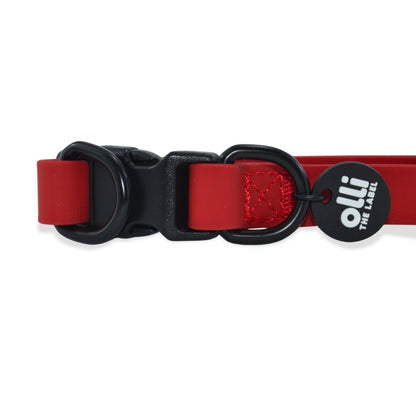 Waterproof Dog Lead and Collar Set – Candy Red