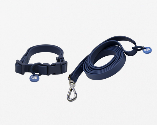Berry Blue Pawfect Pair- Waterproof Lead + Collar