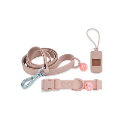 Everyday Set - Lead + Collar + Poop Bag Bundle - Pale Pink