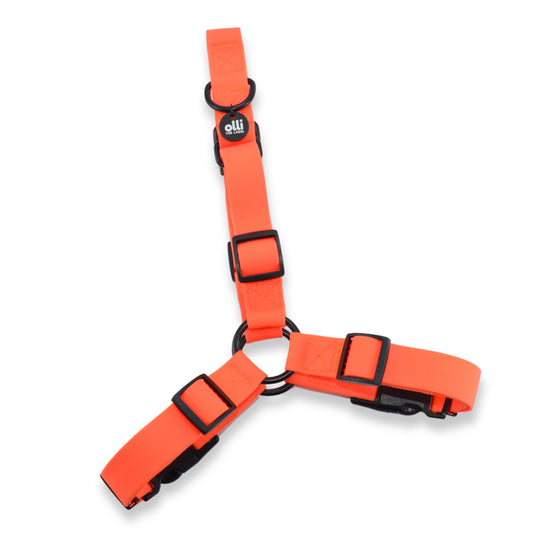 Waterproof Dog Harness – Neon Orange – Adjustable